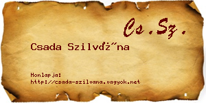 Csada Szilvána névjegykártya